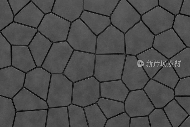Voronoi纹理的抽象背景。3 d渲染。